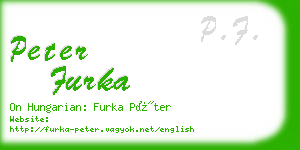 peter furka business card